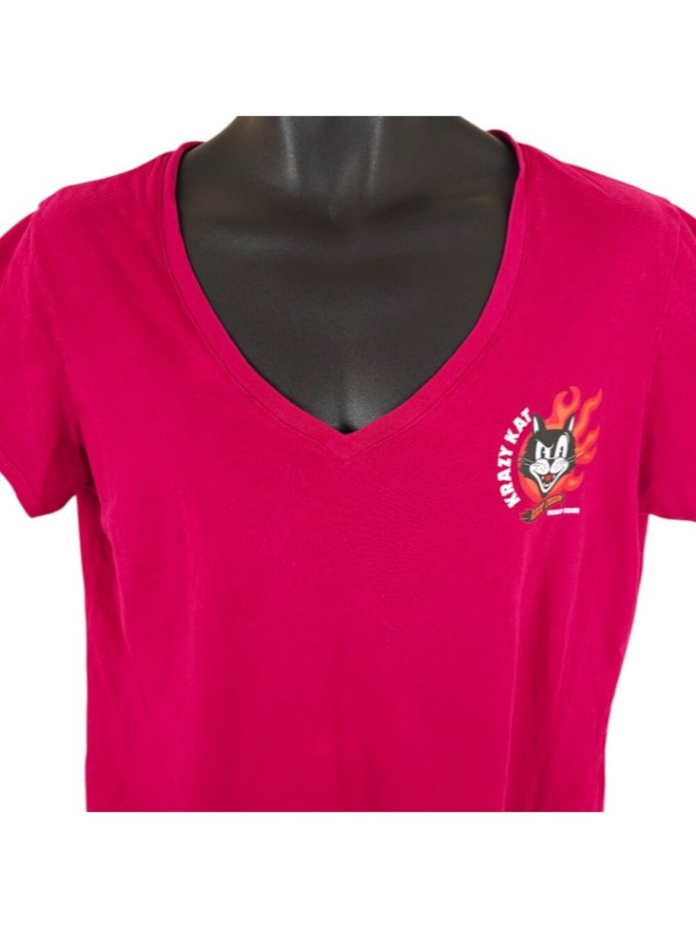 Krazy Kat Race Team T Shirt Womens Size XL Pink World Tour
